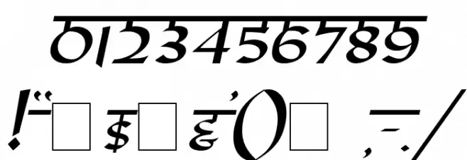 Samarkan Oblique Font OTHER CHARS