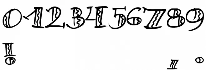 Samba! Font Alte caractere