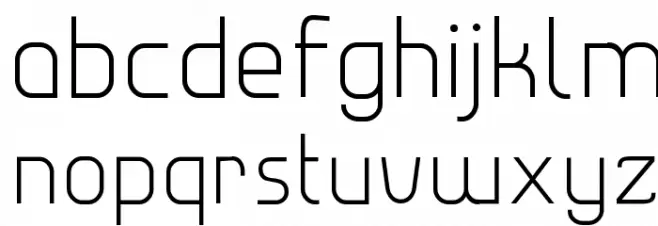 Samba Schriftart Kleinbuchstaben