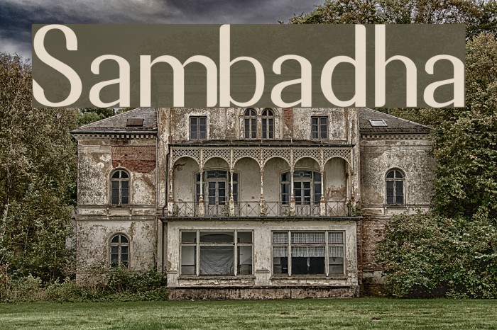 Sambadha Font examples