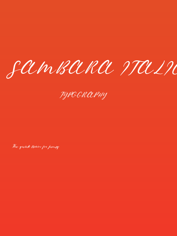 Sambara Italic Poster