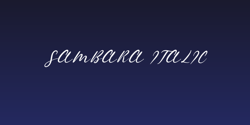 Sambara Italic Social Header