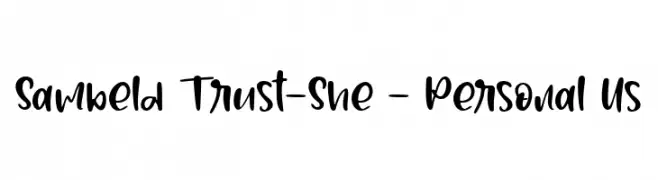 Sambeld Trust-She - Personal Us  नि: शुल्क फ़ॉन्ट्स डाउनलोड