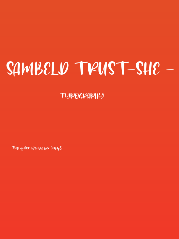 Sambeld Trust-She - Personal Us Poster