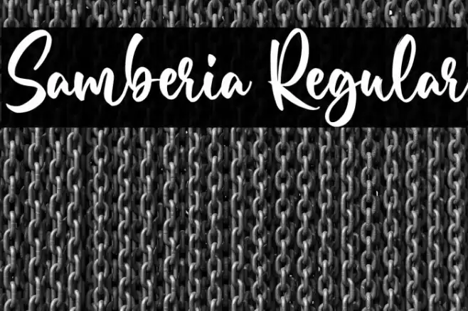 Samberia Regular Font examples