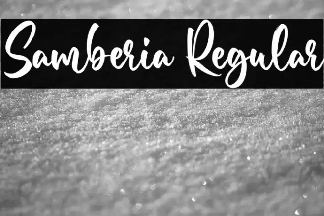 Samberia Regular Font examples