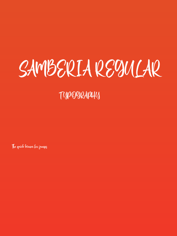 Samberia Regular Poster