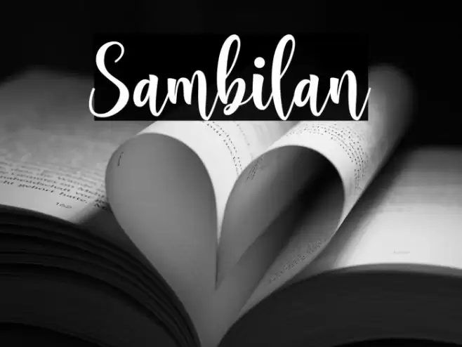 Sambilan Font examples
