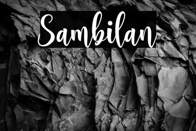 Sambilan Font examples