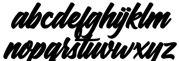 Samble Tracie Bold Font LOWERCASE