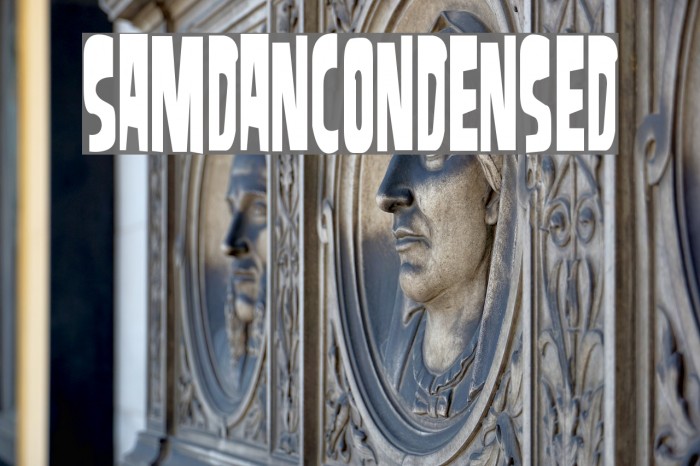 SamdanCondensed Fonte examples
