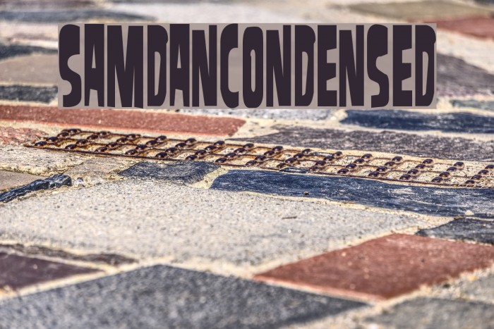 SamdanCondensed Fonte examples