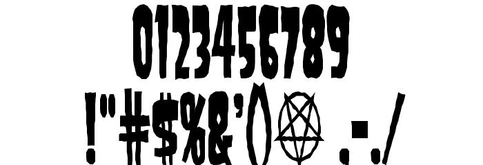 SamdanEvilCondensed Font OTHER CHARS