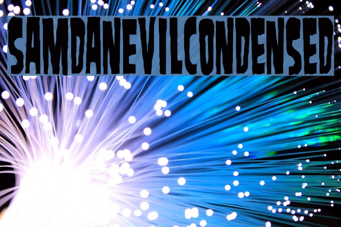 SamdanEvilCondensed Font examples