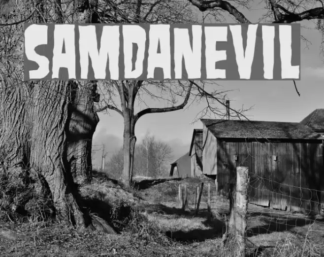 SamdanEvil Schriftart examples