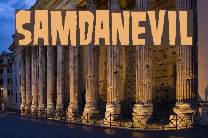 SamdanEvil Schriftart examples