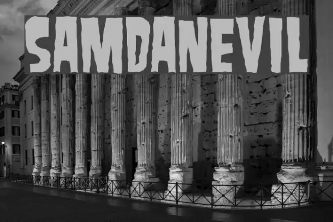 SamdanEvil Schriftart examples