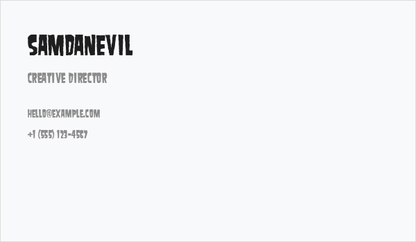 SamdanEvil Business Card