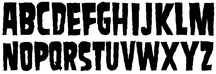 SamdanEvil Schriftart Kleinbuchstaben