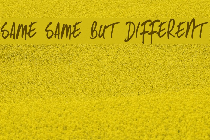 Same Same But Different Font examples