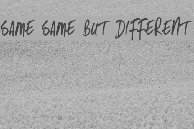 Same Same But Different Font examples