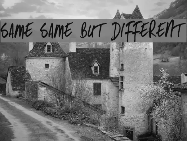 Same Same But Different Font examples