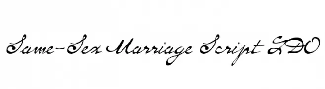 Same-Sex Marriage Script LDO  नि: शुल्क फ़ॉन्ट्स डाउनलोड