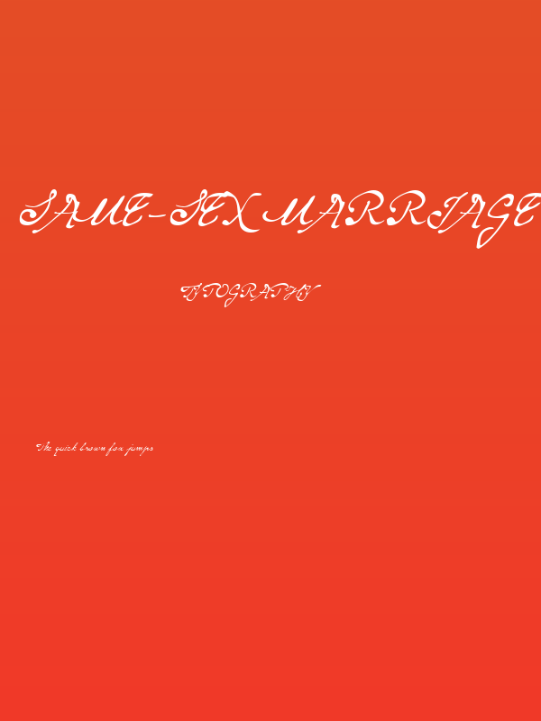 Same-Sex Marriage Script LDO Poster