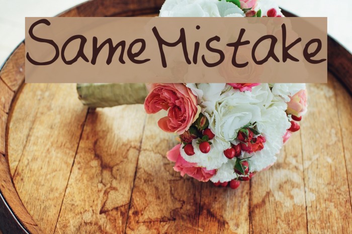 Same_Mistake Font examples