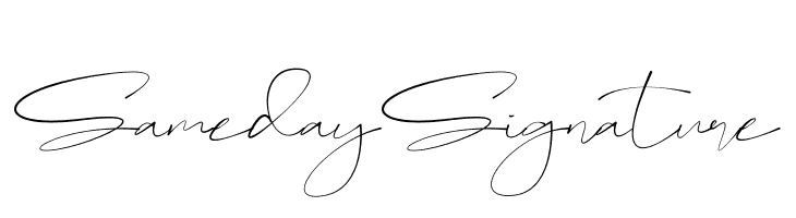 Sameday Signature  フリーフォントのダウンロード