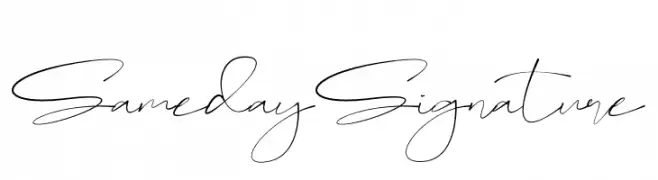 Sameday Signature  Fuentes Gratis Descargar