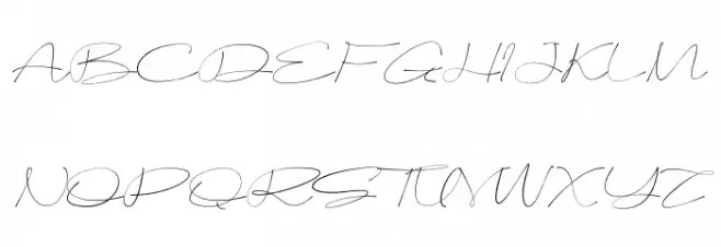Sameday Signature फ़ॉन्ट अपरकेस