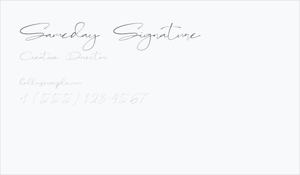Sameday Signature Business Card