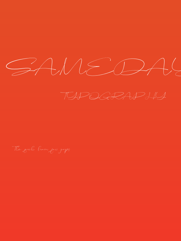 Sameday Signature Poster