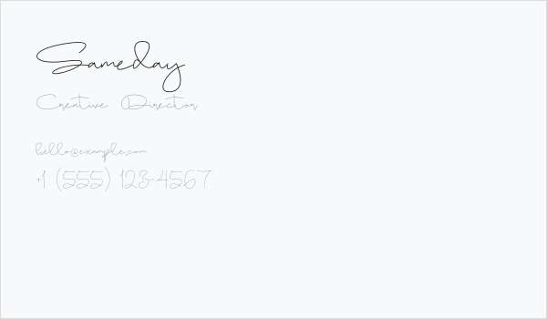 Sameday Business Card