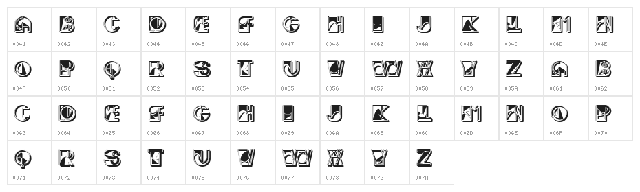 Samelewing Regular Character Map