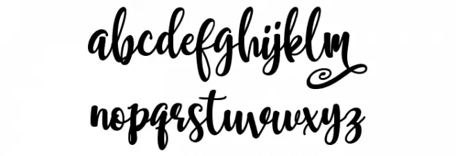 Samellya Personal Use Schriftart Kleinbuchstaben