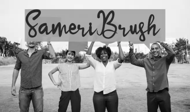 SameriBrush Font examples