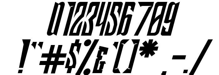 Samhock Italic Font OTHER CHARS