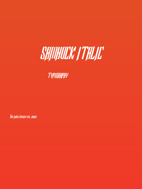 Samhock Italic Poster