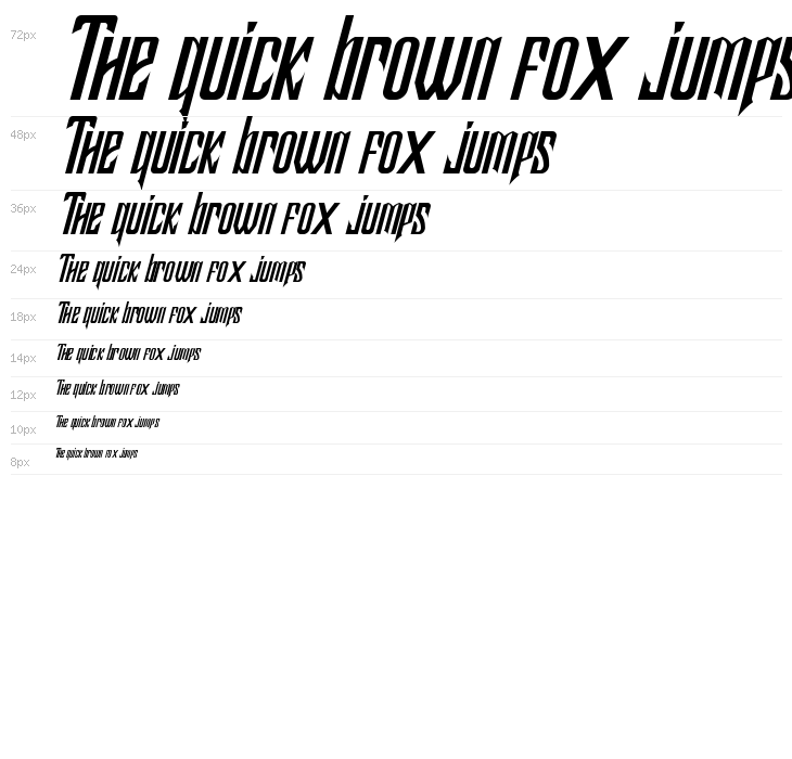 Samhock Italic Waterfall