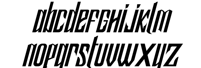 Samhock Italic Font LOWERCASE
