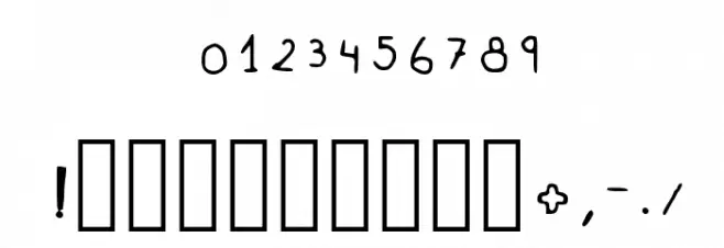 Sami_bublegum 3 Regular Font OTHER CHARS