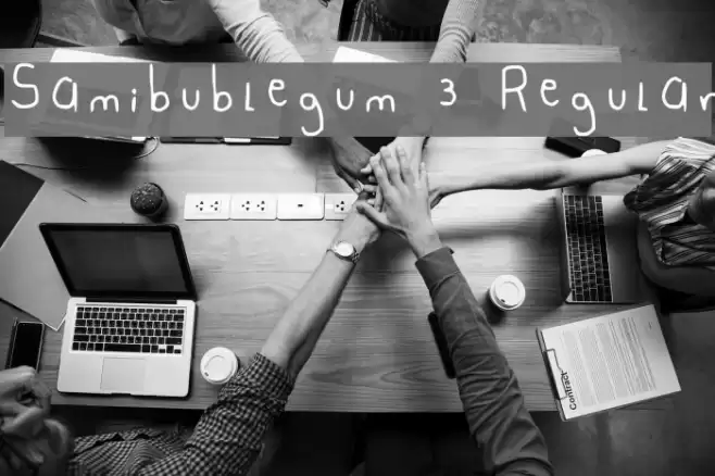 Sami_bublegum 3 Regular Font examples