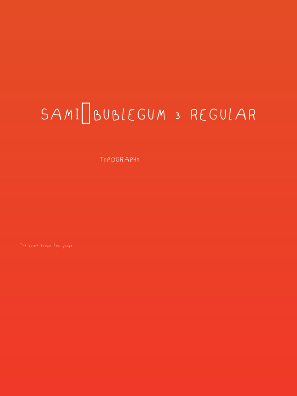 Sami_bublegum 3 Regular Poster