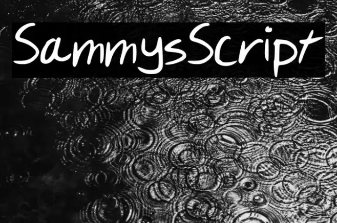 SammysScript Font examples