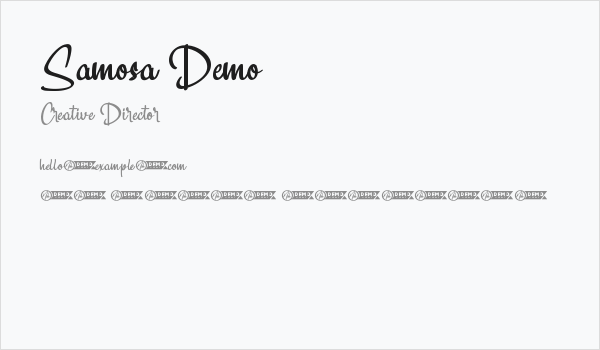 Samosa Demo Business Card