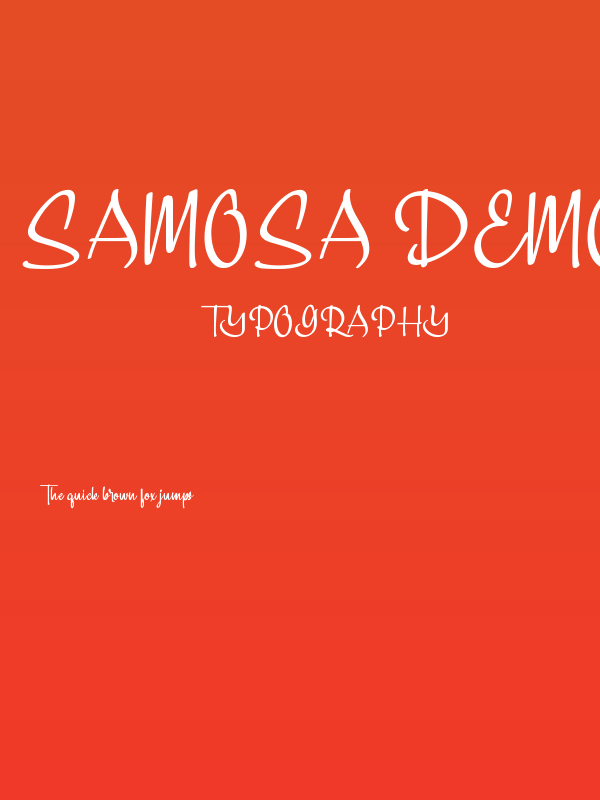 Samosa Demo Poster