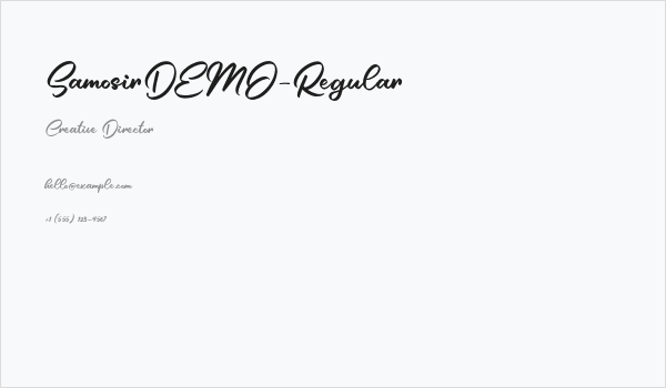 SamosirDEMO-Regular Business Card