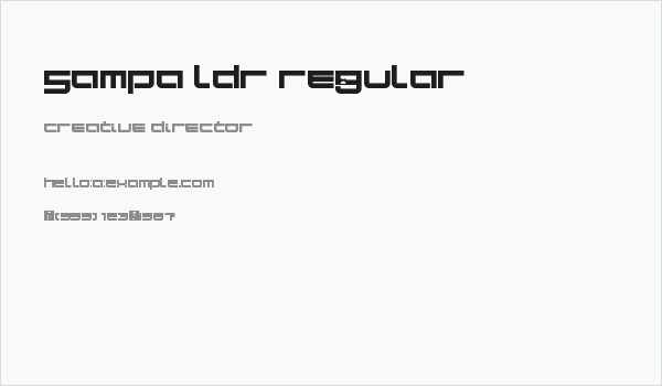 Sampa LDR Regular Business Card